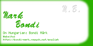 mark bondi business card